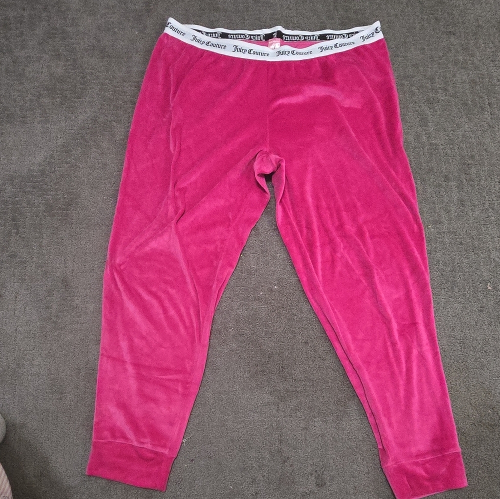 Juicy Couture Fuchsia Velour Lounge Pants